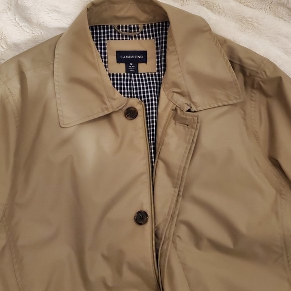 Mens Lands' End Trench Coat - Size Medium (38-40) - Picture 5 of 7